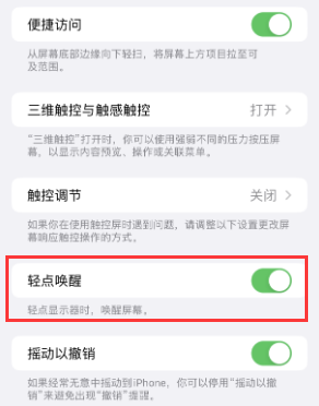 防城苹果授权维修站分享iPhone轻点无法唤醒怎么办 