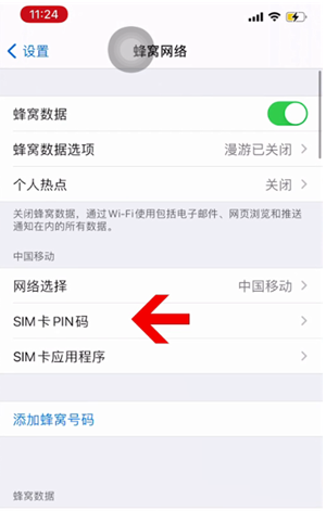 防城苹果14维修网分享如何给iPhone14的SIM卡设置密码 